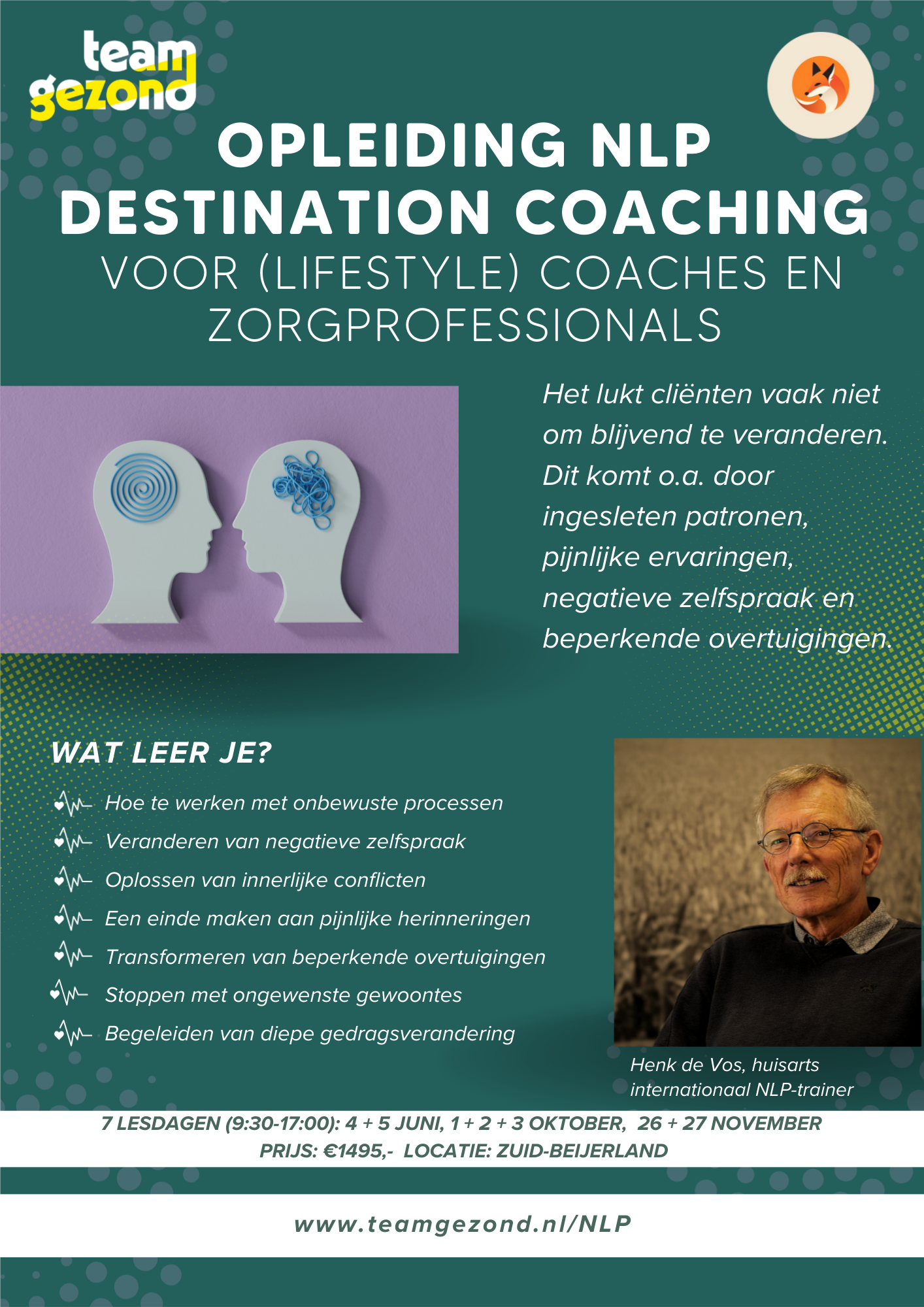NLP opleiding leefstijcoaches, zorgverleners